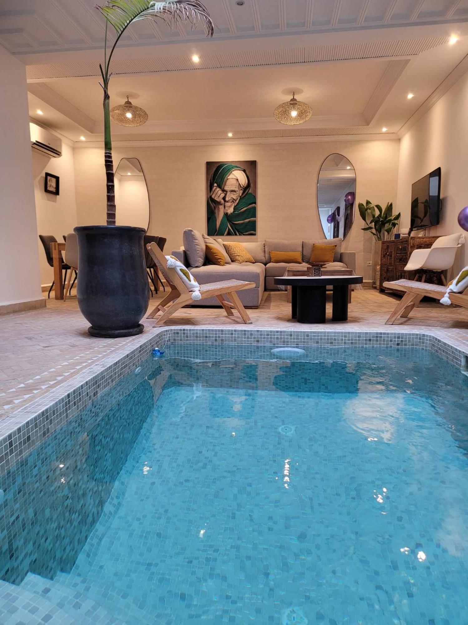 Riad Melilo Avec Piscine Chauffee Marrákes Kültér fotó