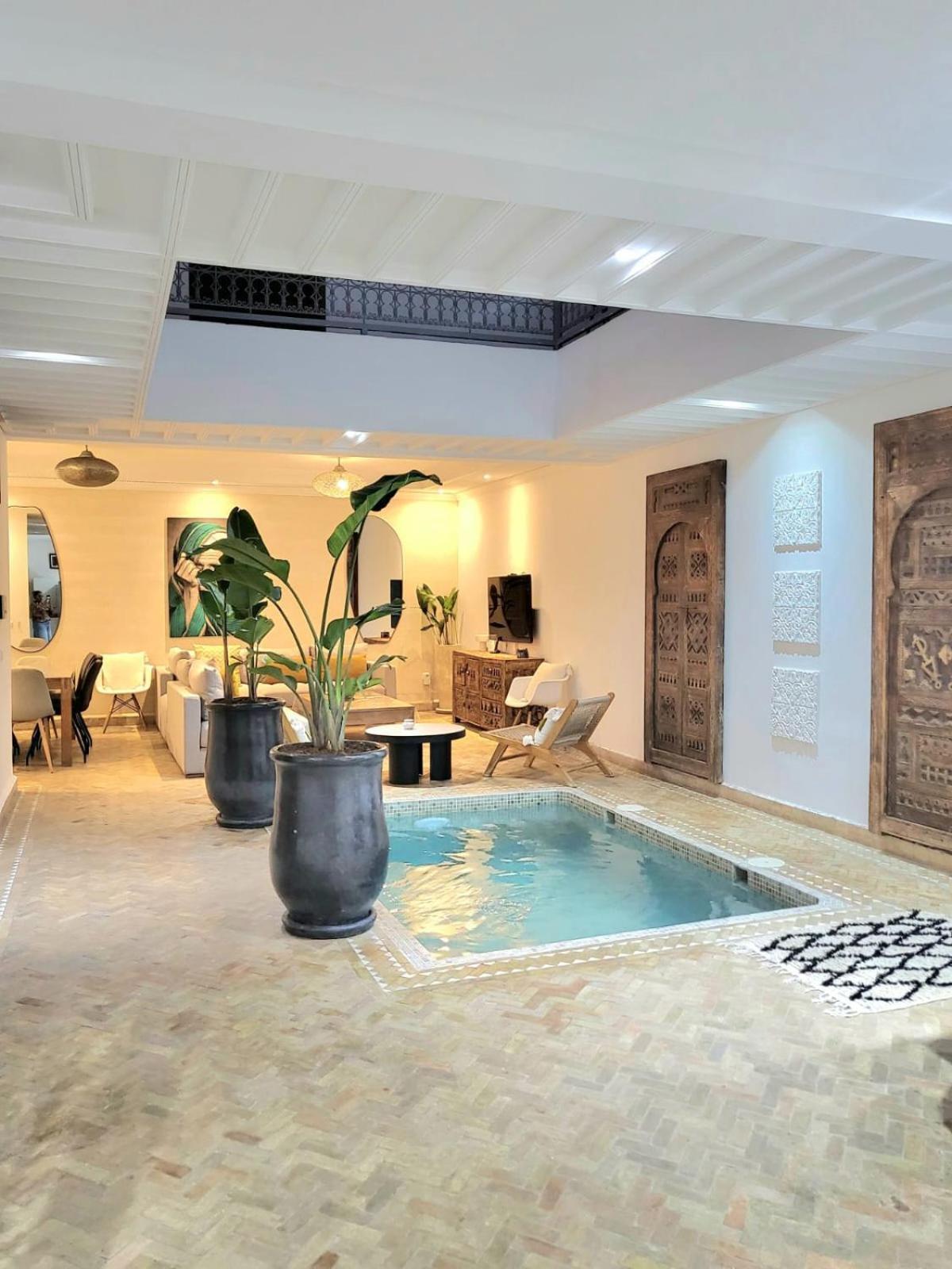 Riad Melilo Avec Piscine Chauffee Marrákes Kültér fotó