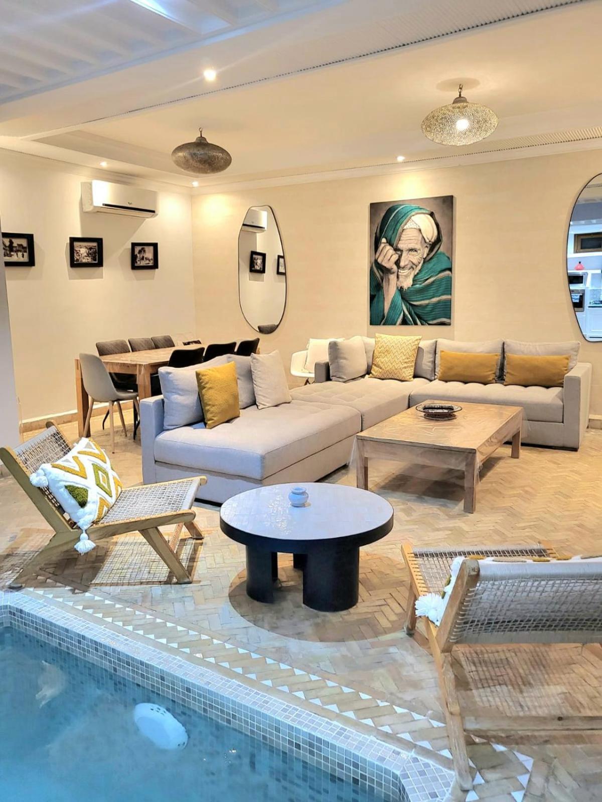 Riad Melilo Avec Piscine Chauffee Marrákes Kültér fotó