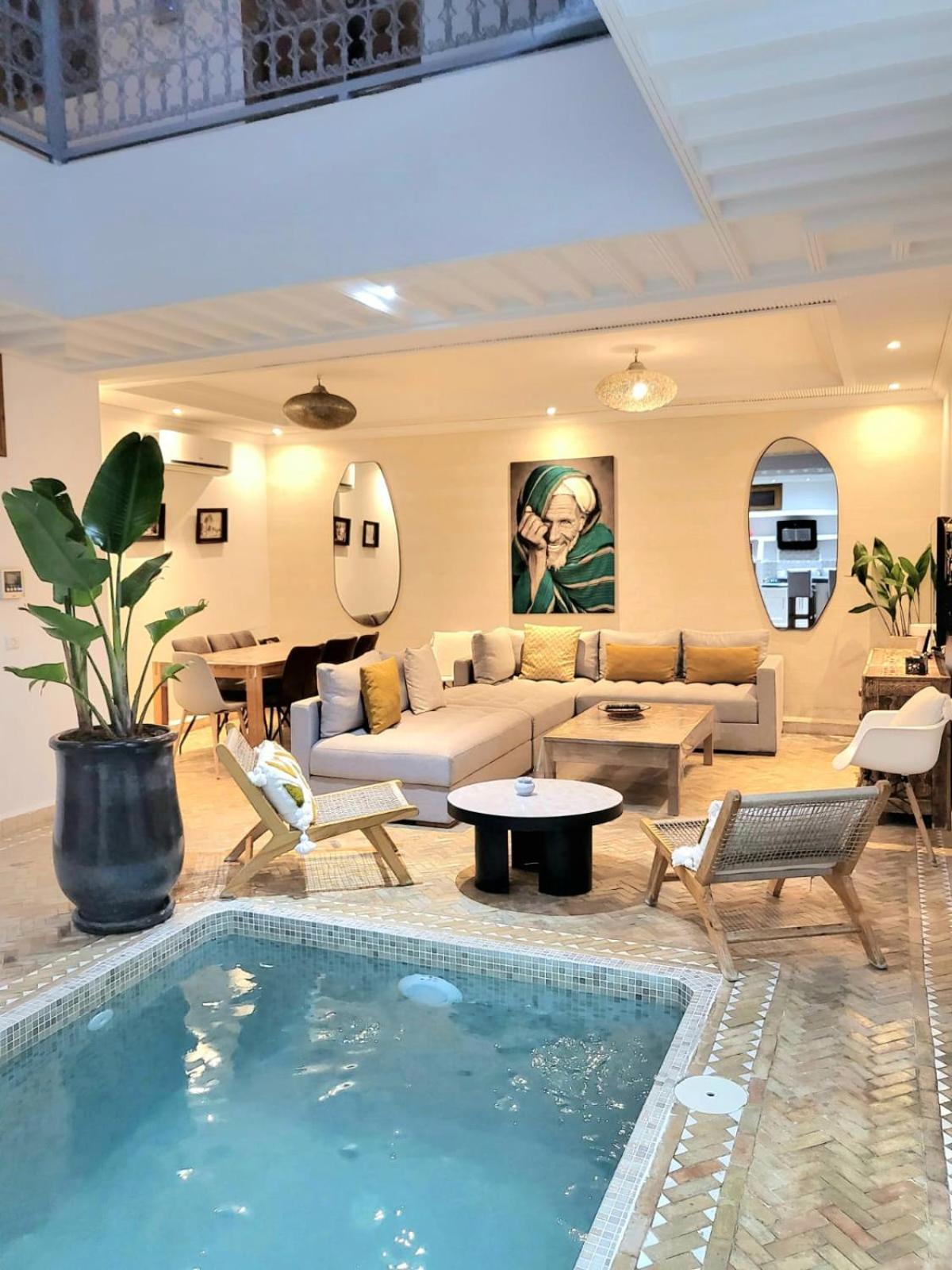 Riad Melilo Avec Piscine Chauffee Marrákes Kültér fotó